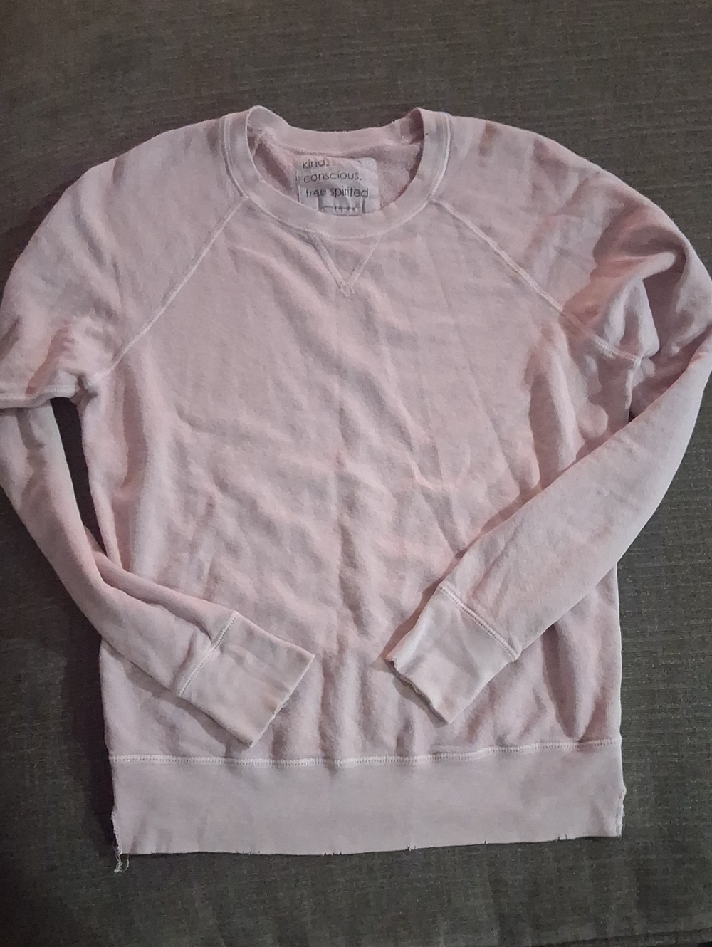 Unsubscribed Size Small Womens Naturally Distressed Crewneck Sweater Made In USA
